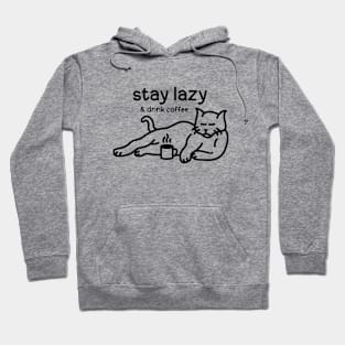 Lazy Cat Drink Coffee 1 Hoodie